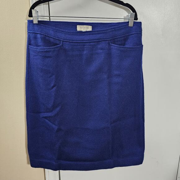 Talbots Wool Blend Pencil Skirt Sz 14 Lined Pockets Gilmore Girls Academia - Picture 1 of 5